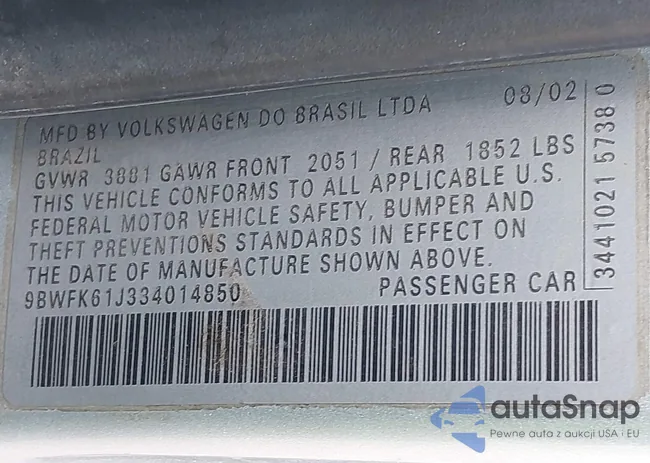 9BWFK61J334014850: 41715388