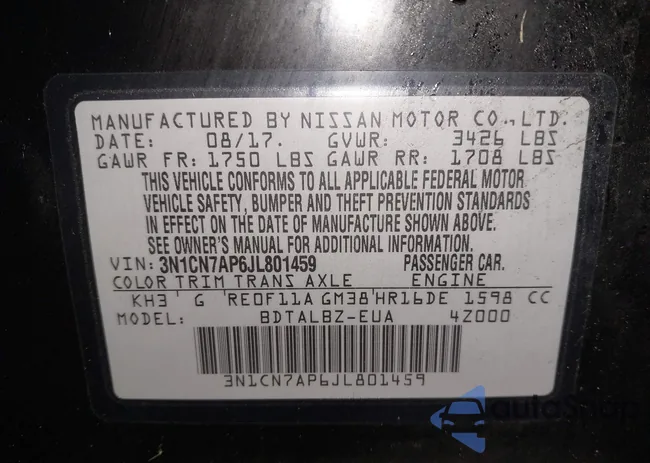 3N1CN7AP6JL801459: 41718644