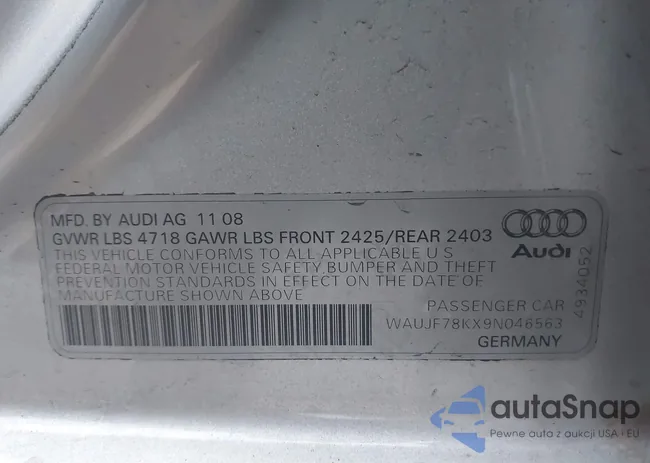 WAUJF78KX9N046563: 41719107