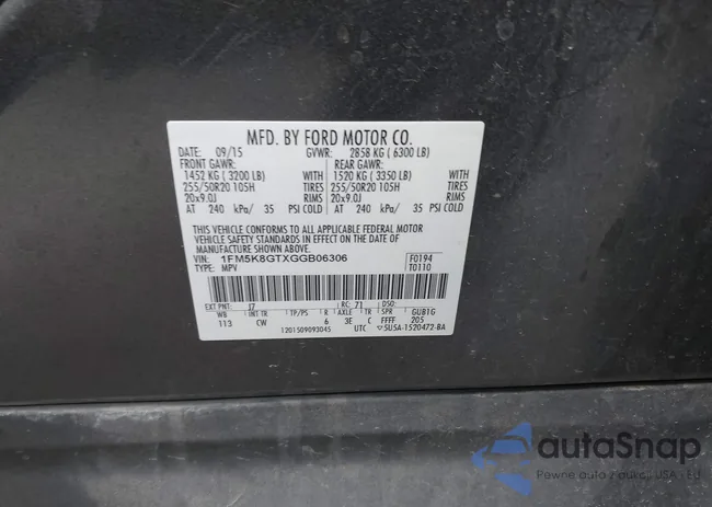 1FM5K8GTXGGB06306: 41720700