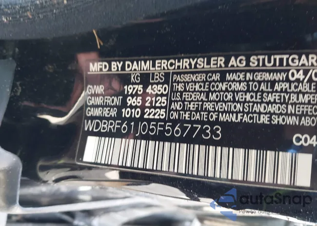 WDBRF61J05F567733: 41720939