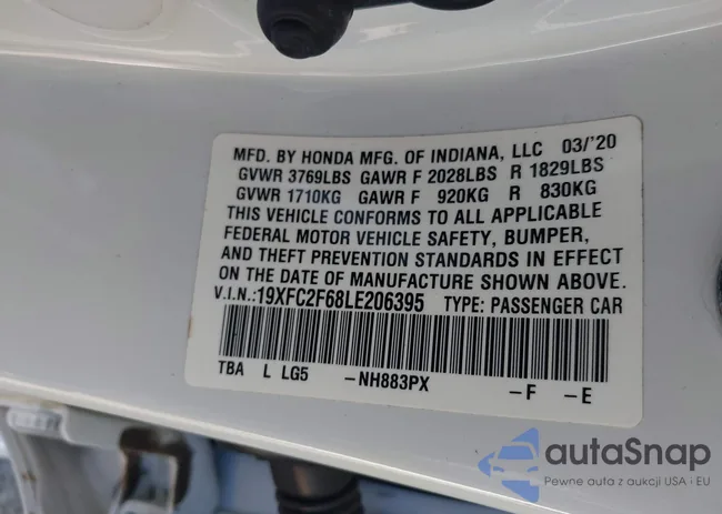 19XFC2F68LE206395: 41720356