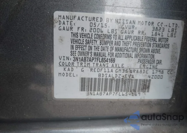 3N1AB7AP7FL654169: 41721712