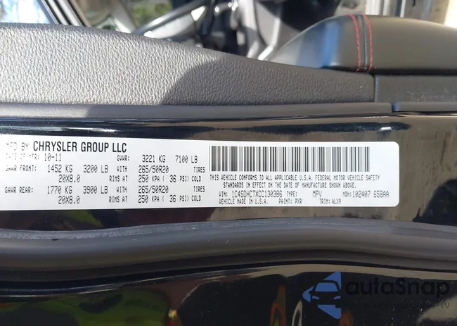 1C4SDHCTXCC130386: 41721300