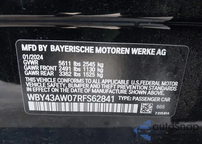 WBY43AW07RFS62841: 41722649