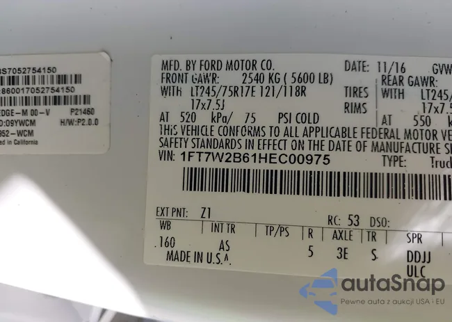 1FT7W2B61HEC00975: 41722767