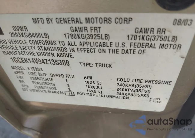 1GCEK14V94Z135300: 41723053