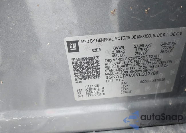 3GKALTEVXKL312788: 41724345