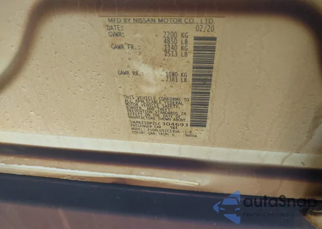 1N4BZ1DP2LC304693: 41725541