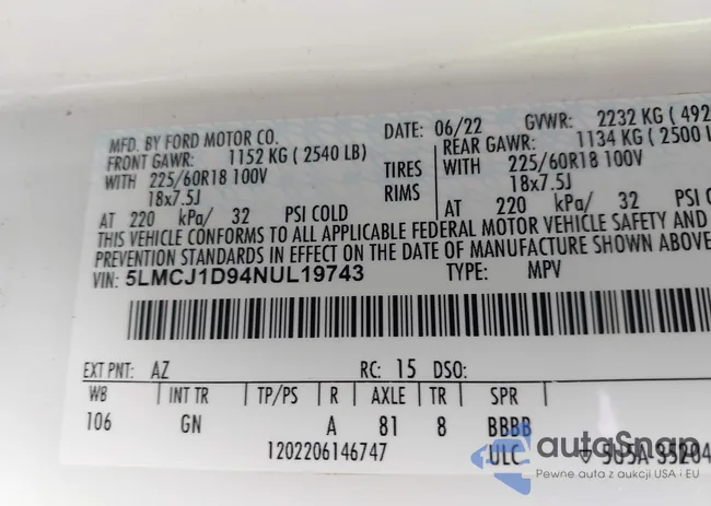 5LMCJ1D94NUL19743: 41726013