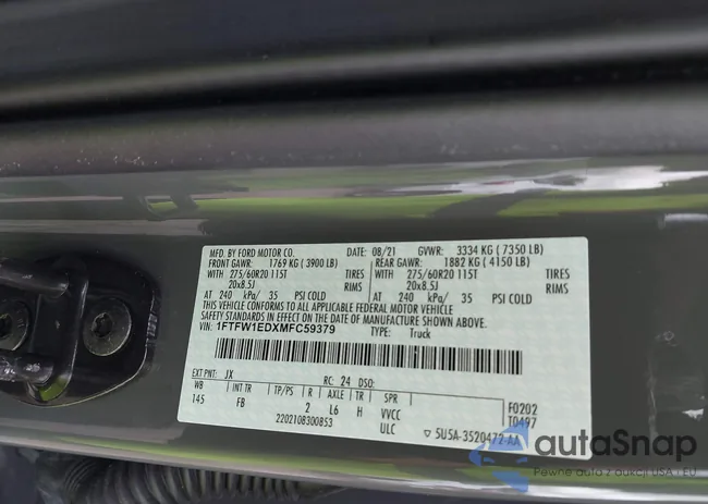 1FTFW1EDXMFC59379: 41726978