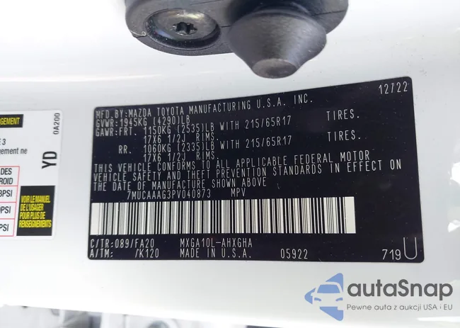 7MUCAAAG3PV040873: 41726257