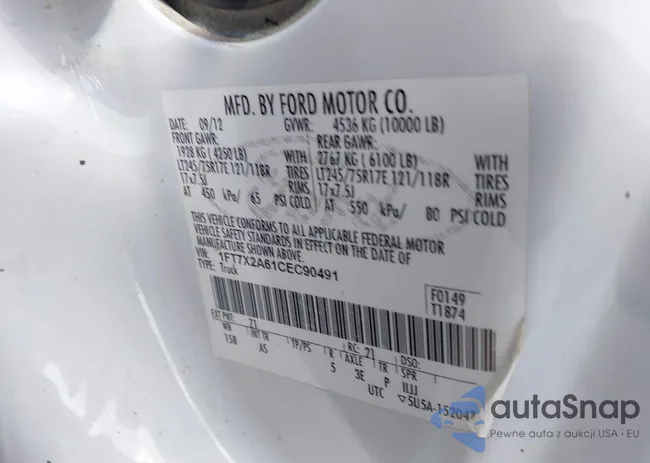 1FT7X2A61CEC90491: 41728387