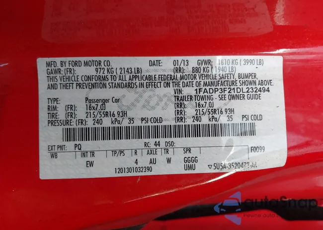 1FADP3F21DL232494: 41730475