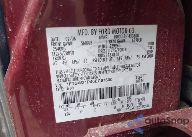 1FTSW31P46EC97600: 41730573