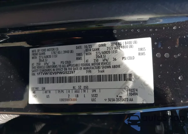 1FTVW1EV0PWG52297: 41730201