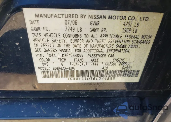 1N4AL11D36C244855: 41731231