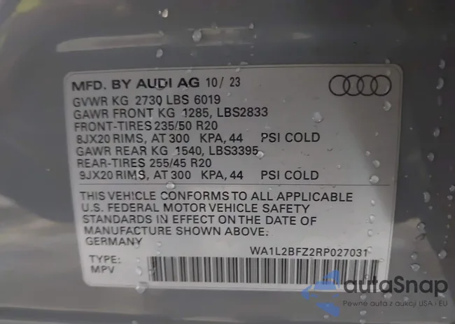 WA1L2BFZ2RP027031: 41732395