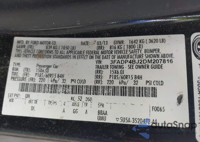 3FADP4BJ2DM207816: 41733663