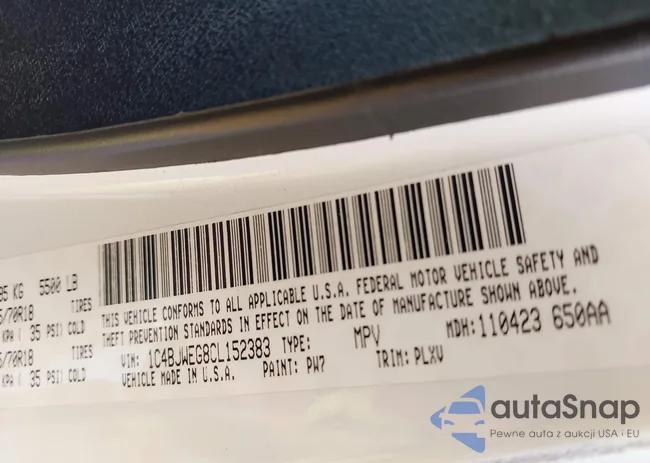 1C4BJWEG8CL152383: 41733821