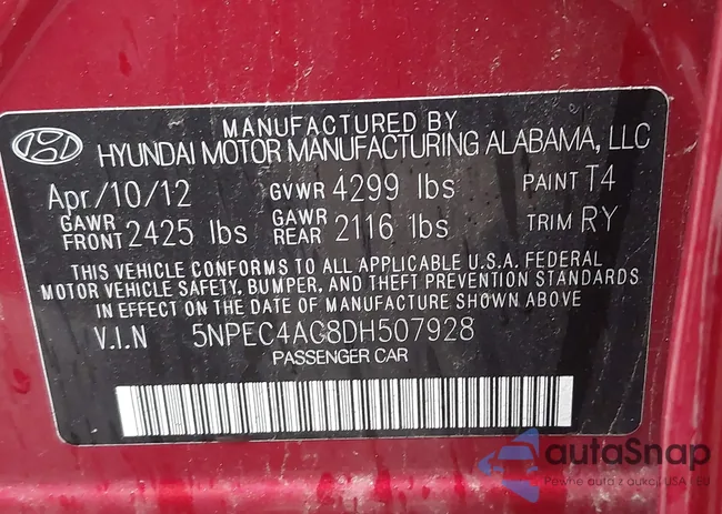 5NPEC4AC8DH507928: 41734747