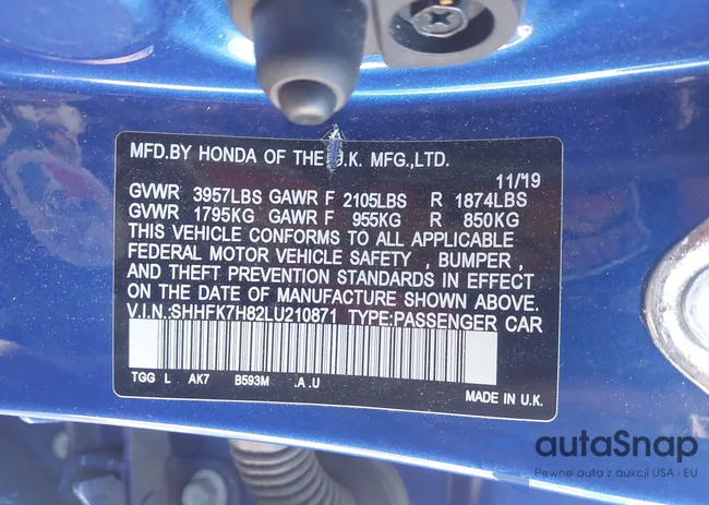 SHHFK7H82LU210871: 41735846