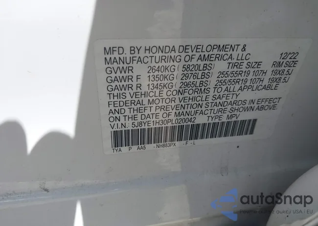 5J8YE1H30PL020042: 41737839