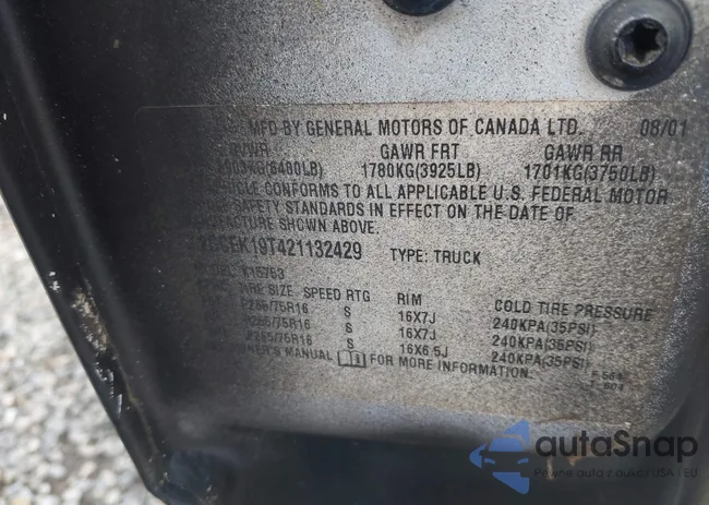 2GCEK19T421132429: 41738733