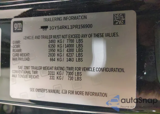 1GYS4RKL1PR156900: 41740946