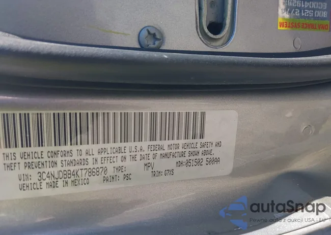 3C4NJDBB4KT786870: 41740323