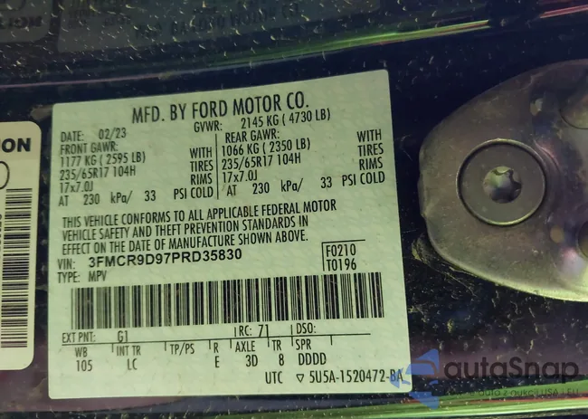 3FMCR9D97PRD35830: 41741827