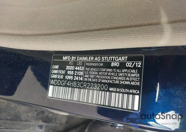 WDDGF4HB3CR223200: 41741955