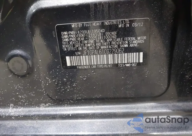 JF1GPAL61CG229062: 41742124