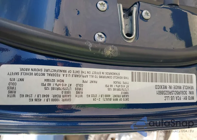 3C6UR5CL5RG238601: 41743274