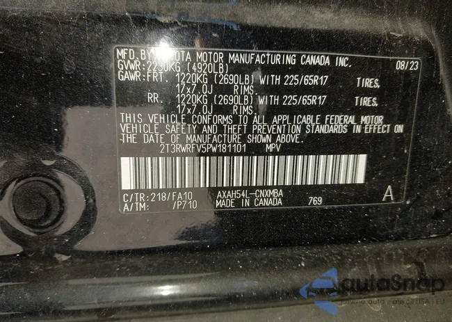 2T3RWRFV5PW181101: 41743295