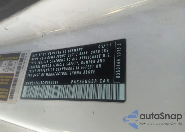 WVWEV7AJ5CW094384: 41744860