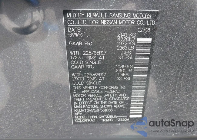 KNMAT2MV5JP561638: 41745224