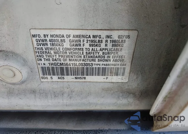 1HGCM56415L003053: 41746851