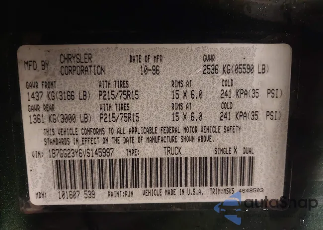 1B7GG23Y6VS145997: 41746103