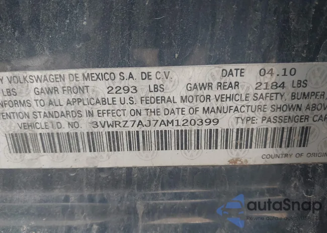 3VWRZ7AJ7AM120399: 41746107