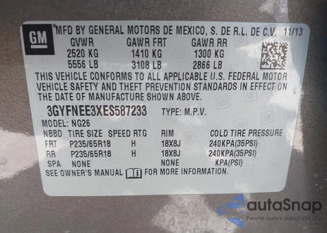 3GYFNEE3XES587233: 41747779