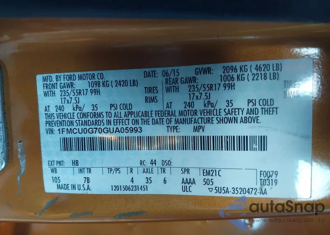 1FMCU0G70GUA05993: 41748848