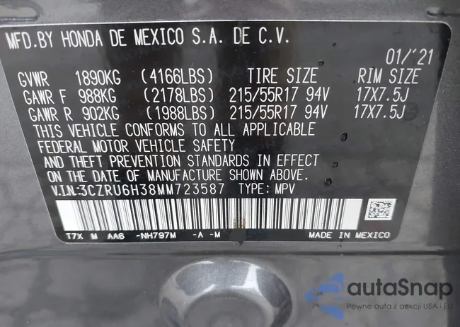 3CZRU6H38MM723587: 41749519