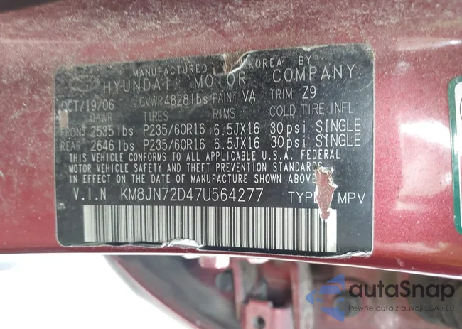 KM8JN72D47U564277: 41749618