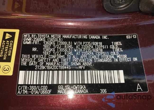 2T2BK1BA2DC199445: 41749938