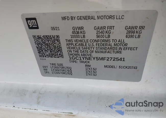 1GC1YNEY5MF272541: 41749068