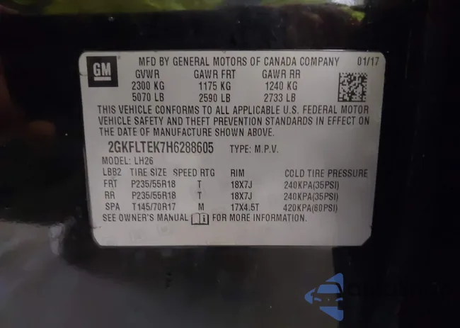 2GKFLTEK7H6288605: 41749277