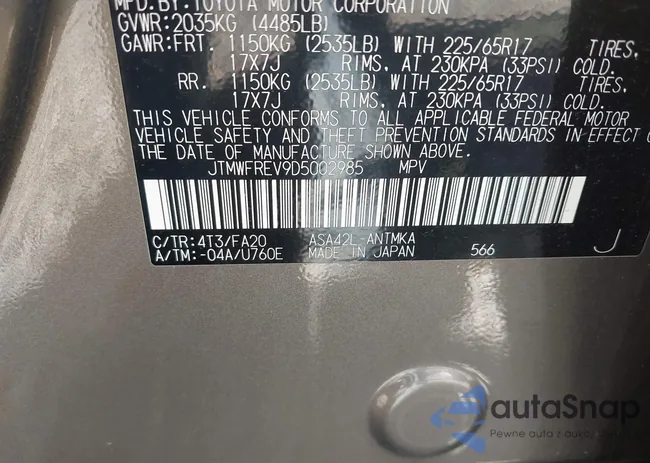 JTMWFREV9D5002985: 41751695