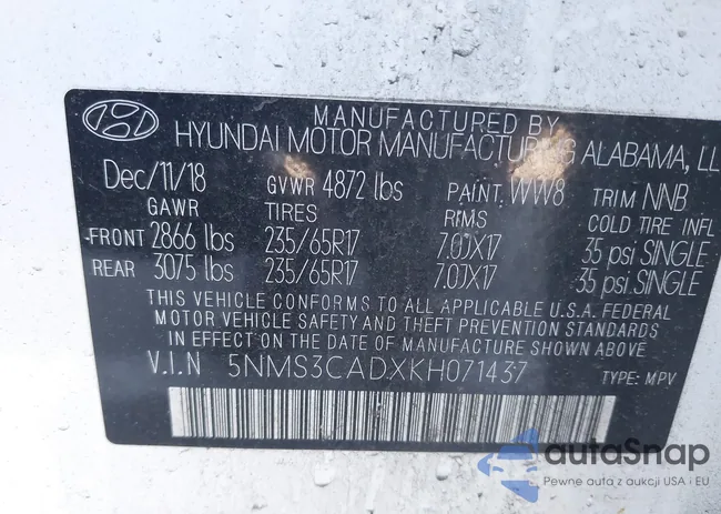 5NMS3CADXKH071437: 41752902