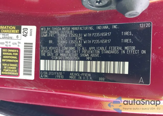 5TDKSKFC7MS007904: 41753645